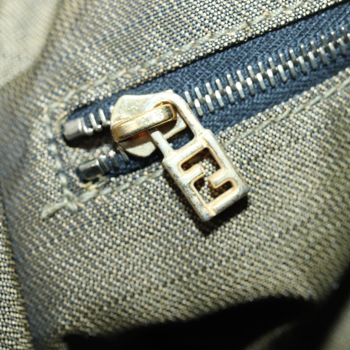 FENDI Zucca Canvas Vanity Hand Bag Brown83809