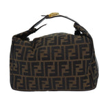 FENDI Zucca Canvas Vanity Hand Bag Brown83809