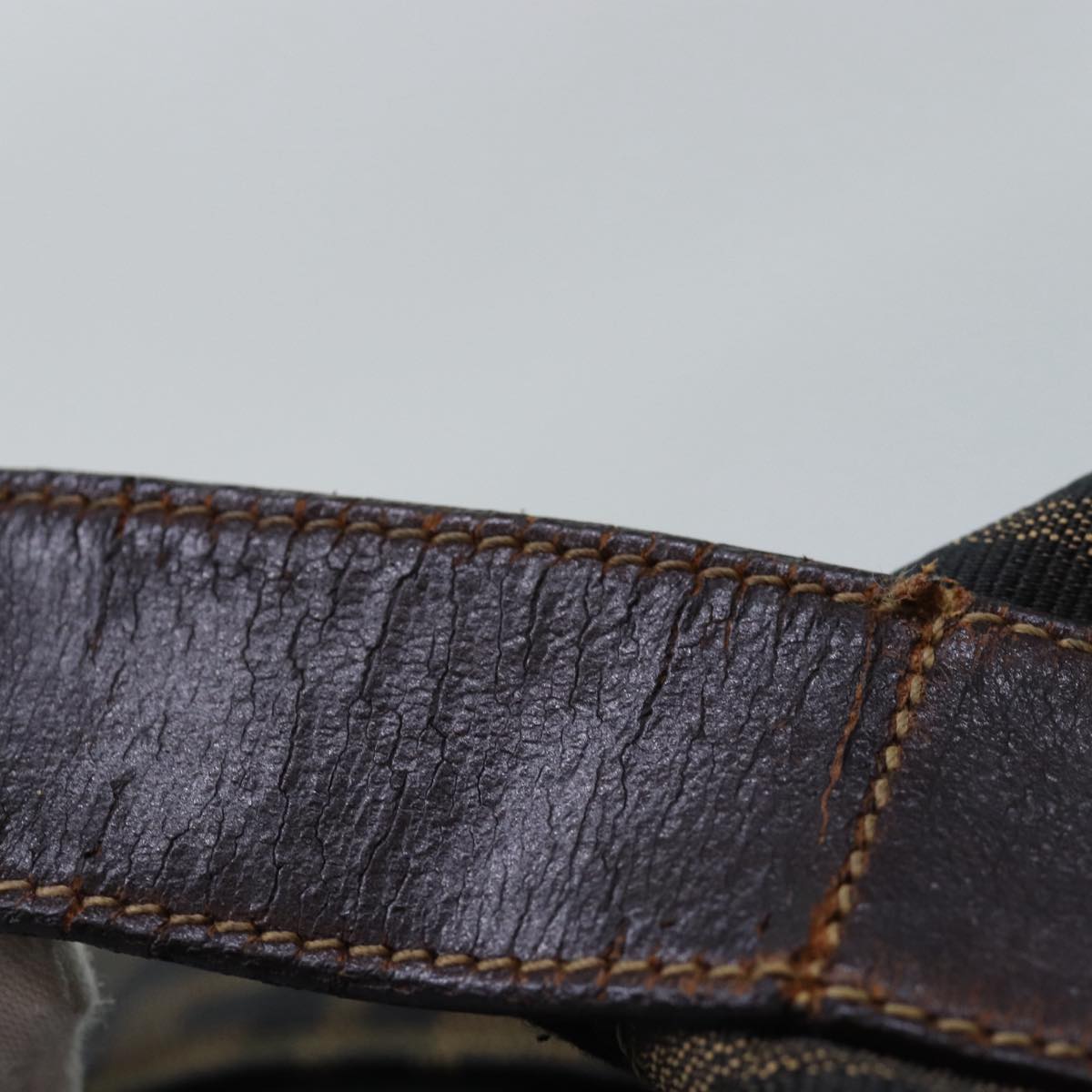 FENDI Zucca Canvas Vanity Hand Bag Brown83809