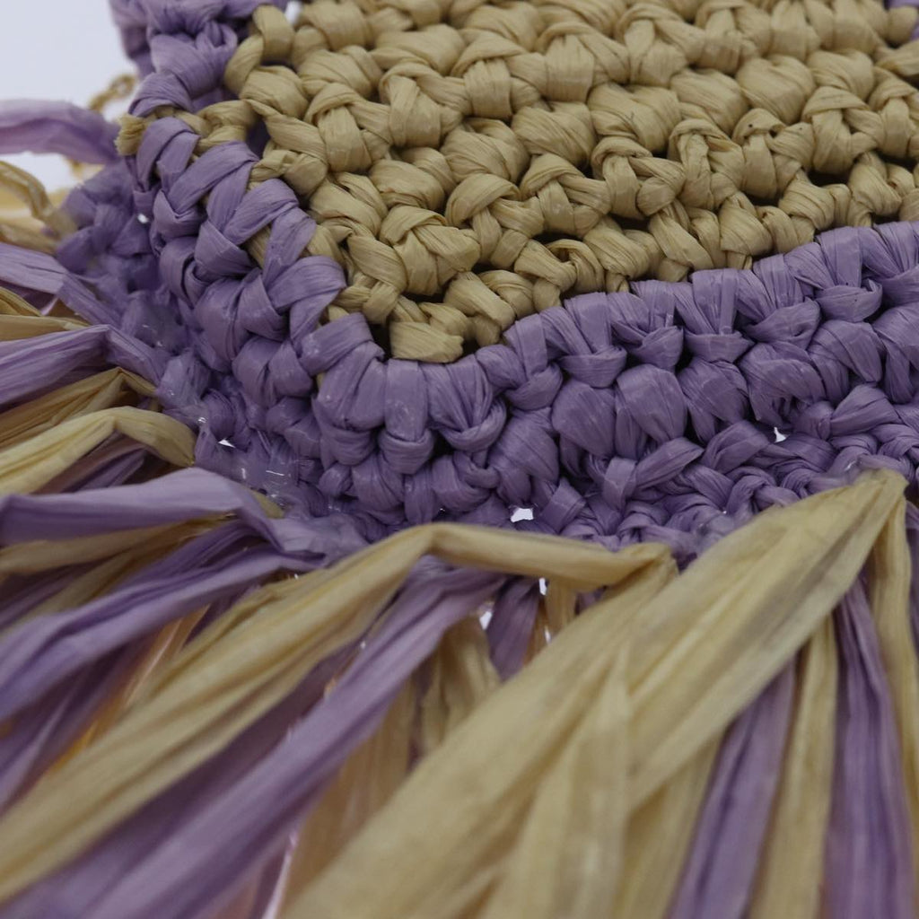 FENDI Airpods pouch Pico Bucket Raffia Beige Purple83833