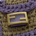 FENDI Airpods pouch Pico Bucket Raffia Beige Purple83833