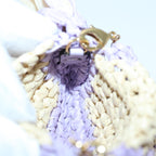 FENDI Airpods pouch Pico Bucket Raffia Beige Purple83833