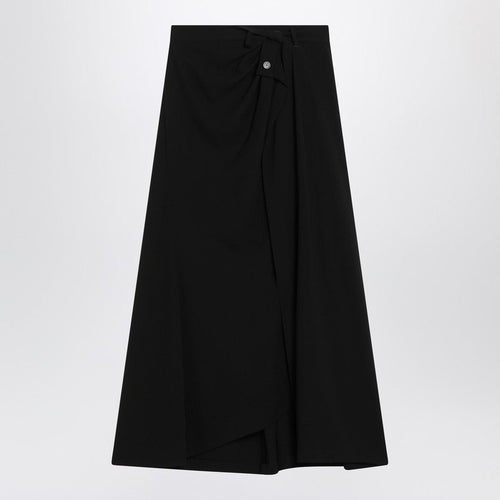 Balenciaga Draped Black Skirt In Crêpe Women