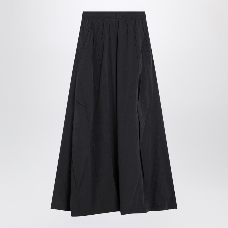 Balenciaga Black Washed Cotton Maxi Skirt Women