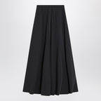 Balenciaga Black Washed Cotton Maxi Skirt Women