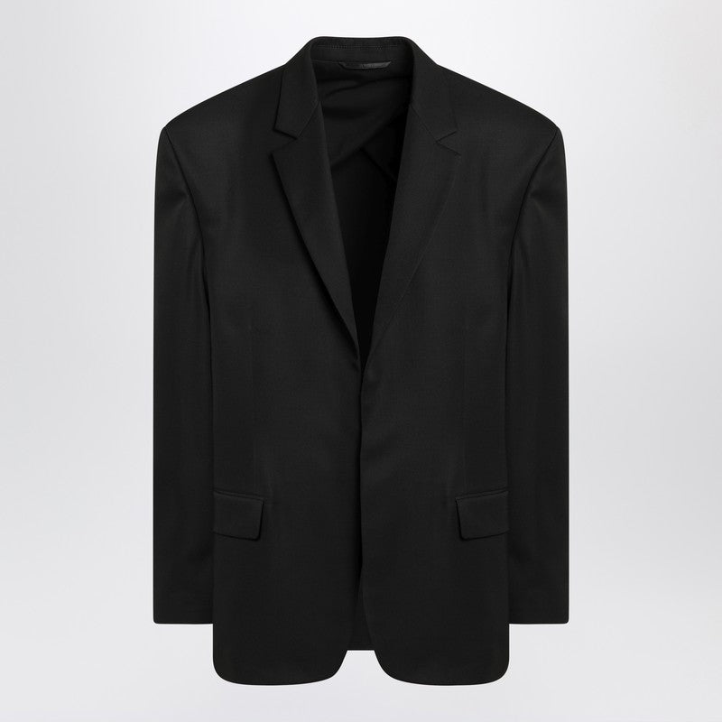 Balenciaga Single-Breasted Jacket Black In Wool Men