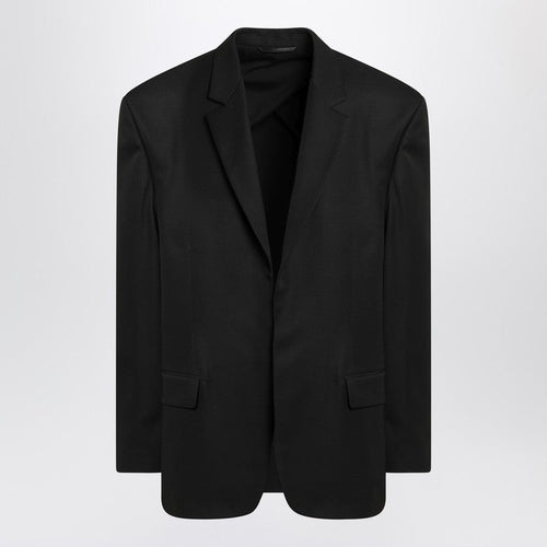 Balenciaga Single-Breasted Jacket Black In Wool Men