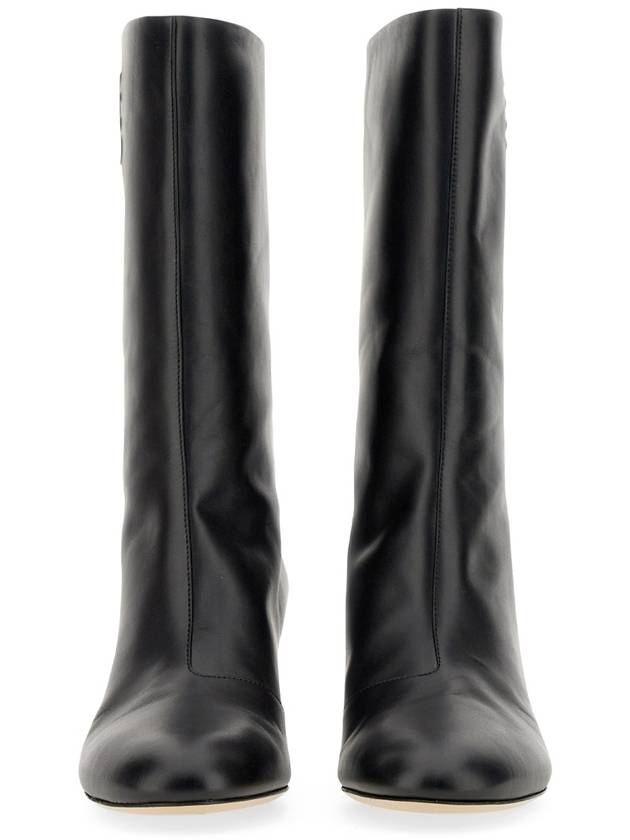 Fendi Karligraphy Logo Middle Boots Black