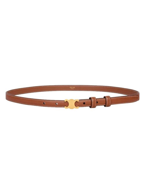 CELINE Teen Triomphe Calfskin Belt Tan