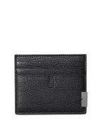 Burberry Grained Leather Card Wallet Black