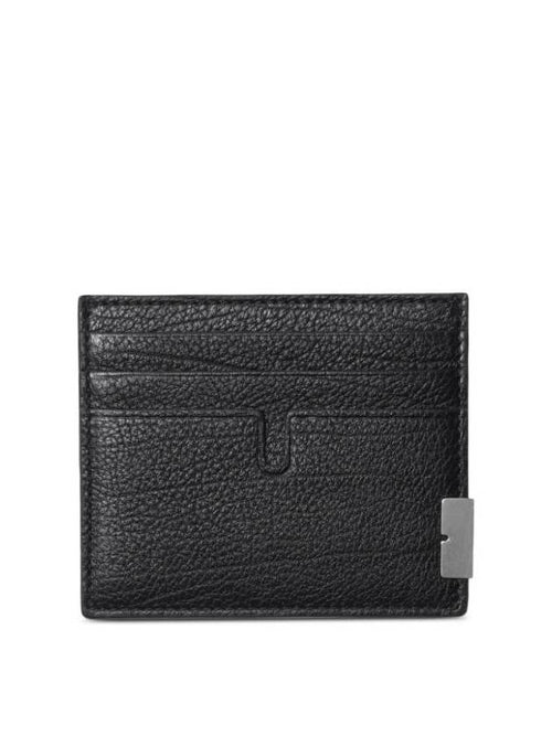 Burberry Grained Leather Card Wallet Black