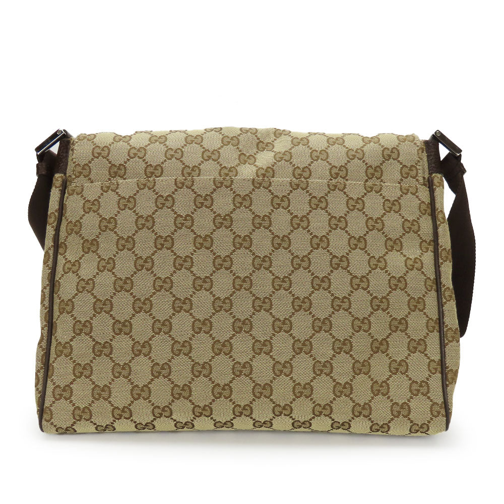 Gucci GG Canvas Leather Shoulder Bag 146236