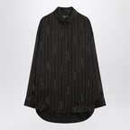 Balenciaga Pinstriped Black Button-Down Shirt Women