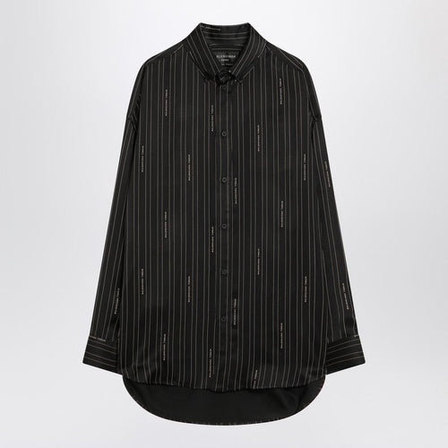 Balenciaga Pinstriped Black Button-Down Shirt Women