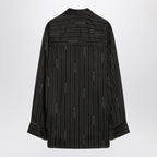 Balenciaga Pinstriped Black Button-Down Shirt Women