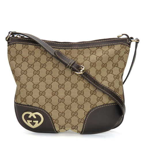 Gucci GG Canvas Leather Shoulder Bag 257072