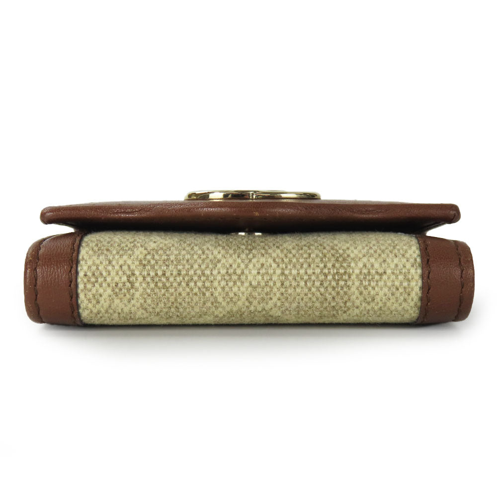 Gucci GG Canvas Calfskin Key Holder 282432