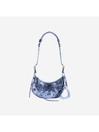 Balenciaga Metallic Le Cagol XS Lambskin Shoulder Bag Purple
