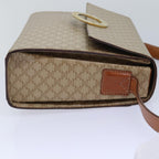 CELINE Macadam Canvas Shoulder Bag Beige Auth 84211