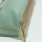 FENDI Zucchino Canvas Shoulder Bag Enamel Peppermint84217