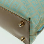 FENDI Zucchino Canvas Shoulder Bag Enamel Peppermint84217