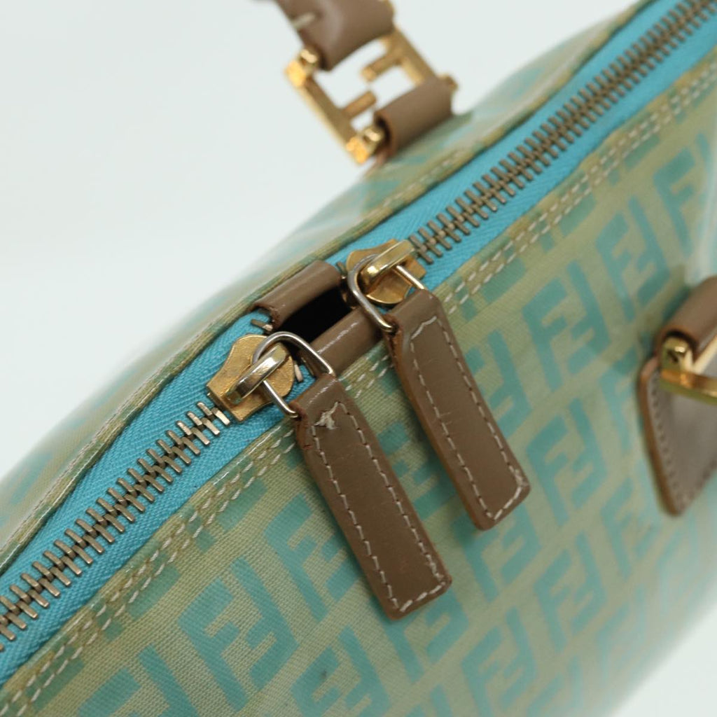 FENDI Zucchino Canvas Shoulder Bag Enamel Peppermint84217