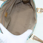 FENDI Zucchino Canvas Shoulder Bag Enamel Peppermint84217
