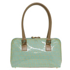 FENDI Zucchino Canvas Shoulder Bag Enamel Peppermint84217