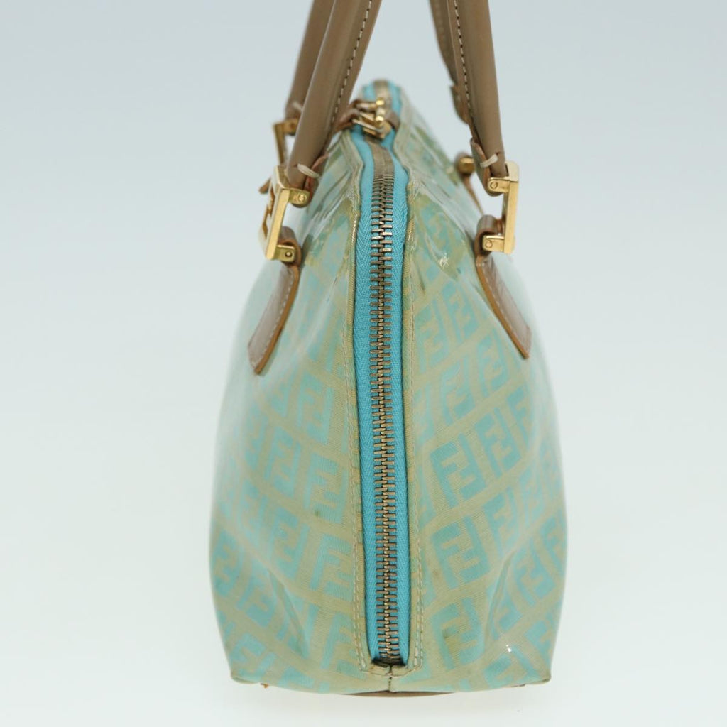 FENDI Zucchino Canvas Shoulder Bag Enamel Peppermint84217