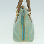 FENDI Zucchino Canvas Shoulder Bag Enamel Peppermint84217