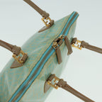 FENDI Zucchino Canvas Shoulder Bag Enamel Peppermint84217