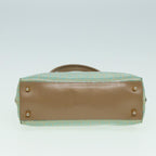 FENDI Zucchino Canvas Shoulder Bag Enamel Peppermint84217