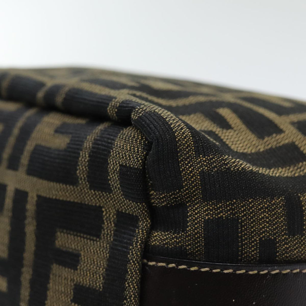 FENDI Zucca Canvas Vanity Pouch Brown Black84312