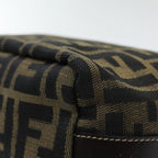 FENDI Zucca Canvas Vanity Pouch Brown Black84312