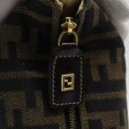 FENDI Zucca Canvas Vanity Pouch Brown Black84312
