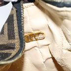 FENDI Zucca Canvas Vanity Pouch Brown Black84312