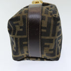 FENDI Zucca Canvas Vanity Pouch Brown Black84312
