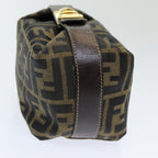 FENDI Zucca Canvas Vanity Pouch Brown Black84312