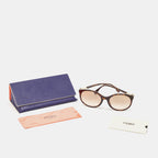 Fendi Havana Gradient Ff0362/f Round Sunglasses