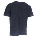 Dior Oblique Crewneck T-Shirt in Navy Blue Cotton