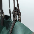 FENDI Tote Bag Nylon Leather Green Brown84445