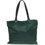 FENDI Tote Bag Nylon Leather Green Brown84445