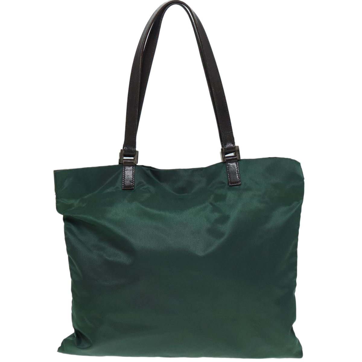 FENDI Tote Bag Nylon Leather Green Brown84445