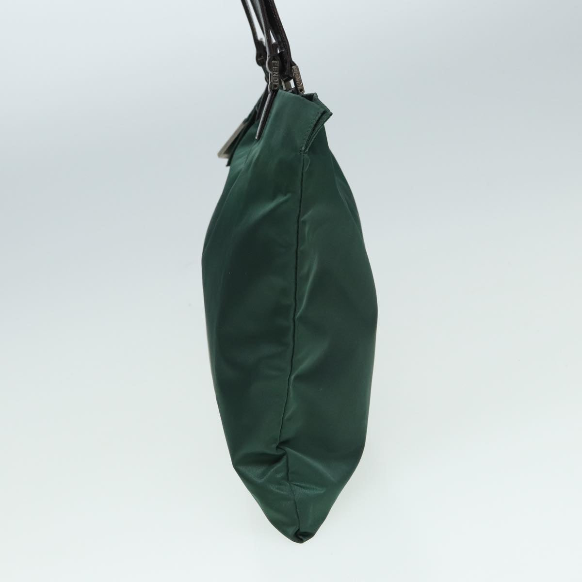 FENDI Tote Bag Nylon Leather Green Brown84445