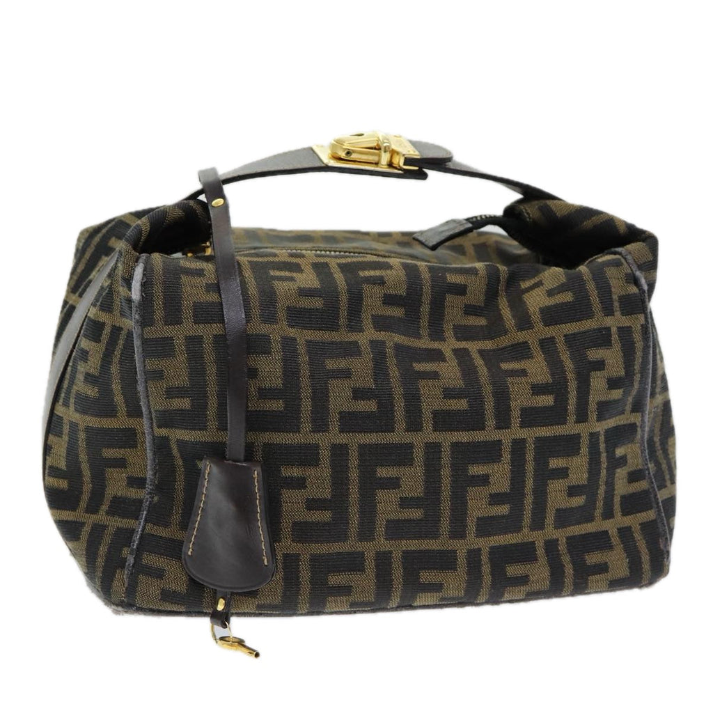 FENDI Zucca Canvas Vanity Pouch Brown Black84448