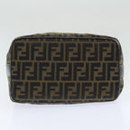FENDI Zucca Canvas Vanity Pouch Brown Black84448