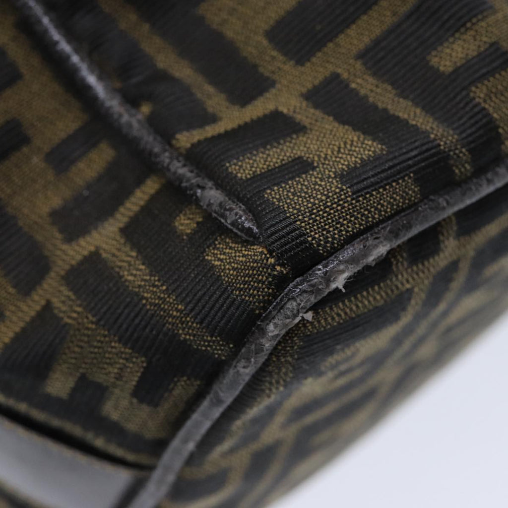 FENDI Zucca Canvas Vanity Pouch Brown Black84448