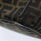 FENDI Zucca Canvas Vanity Pouch Brown Black84448