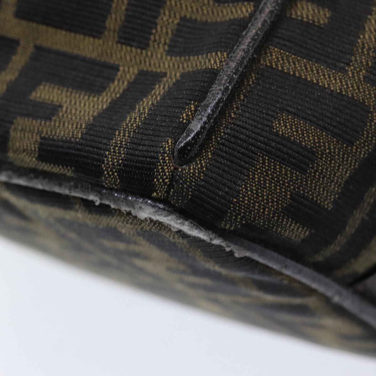 FENDI Zucca Canvas Vanity Pouch Brown Black84448