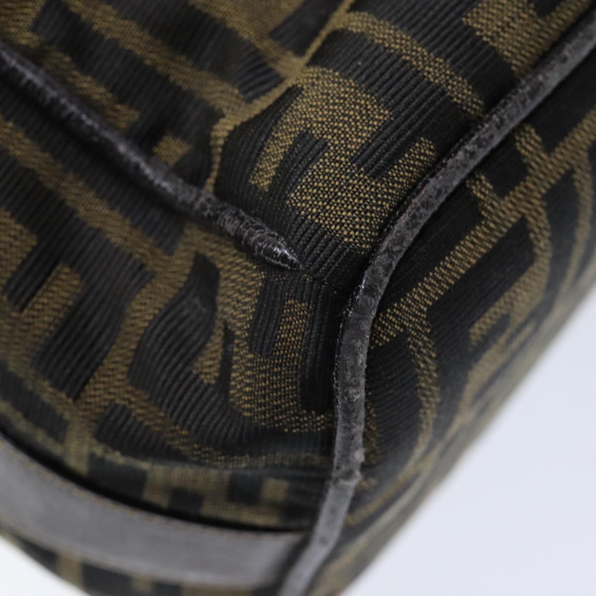 FENDI Zucca Canvas Vanity Pouch Brown Black84448